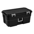 22 Gallon Black Wheeled Plastic Storage Trunk D2354