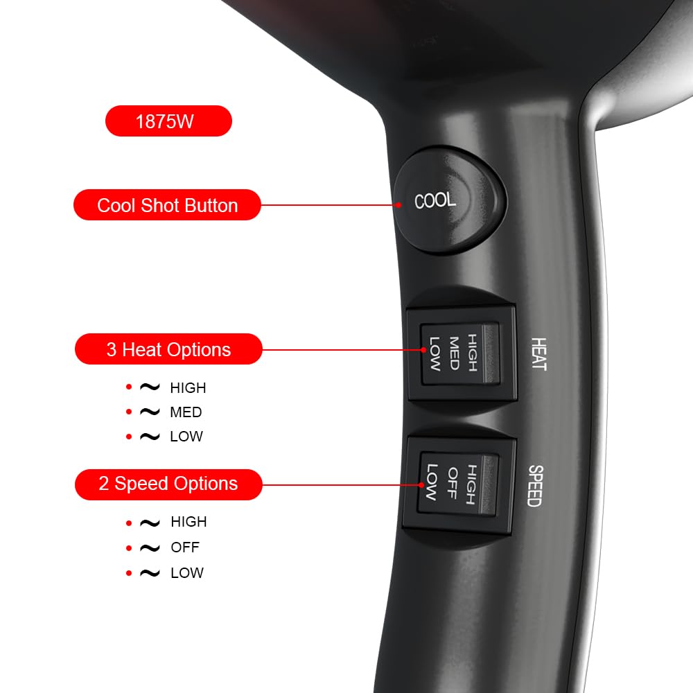 1875W Lightweight Ionic Hair Dryer K27068