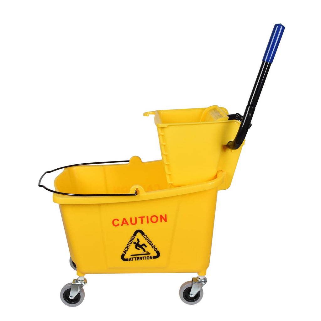 Commercial Mop Bucket on Wheels, 35-Quart J584337