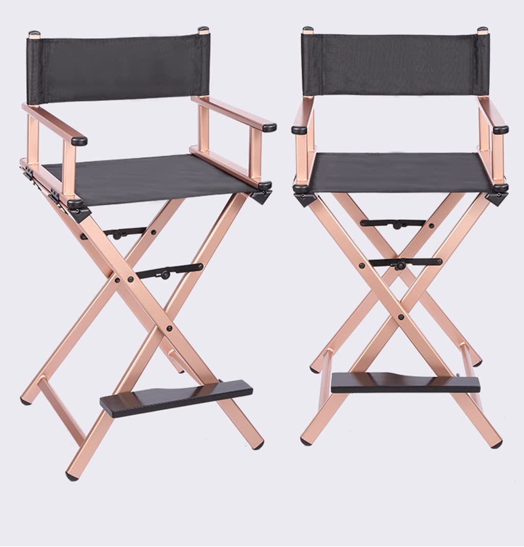 Portable Rose Gold Aluminum Folding Makeup Chair I883