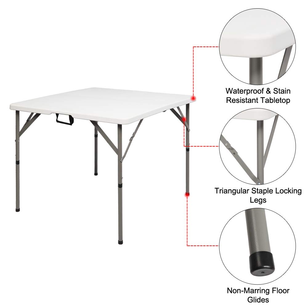 34 inch White Folding Plastic Table G5895