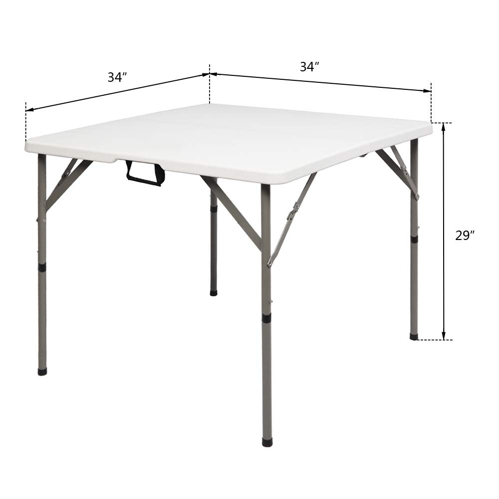 34 inch White Folding Plastic Table G5895