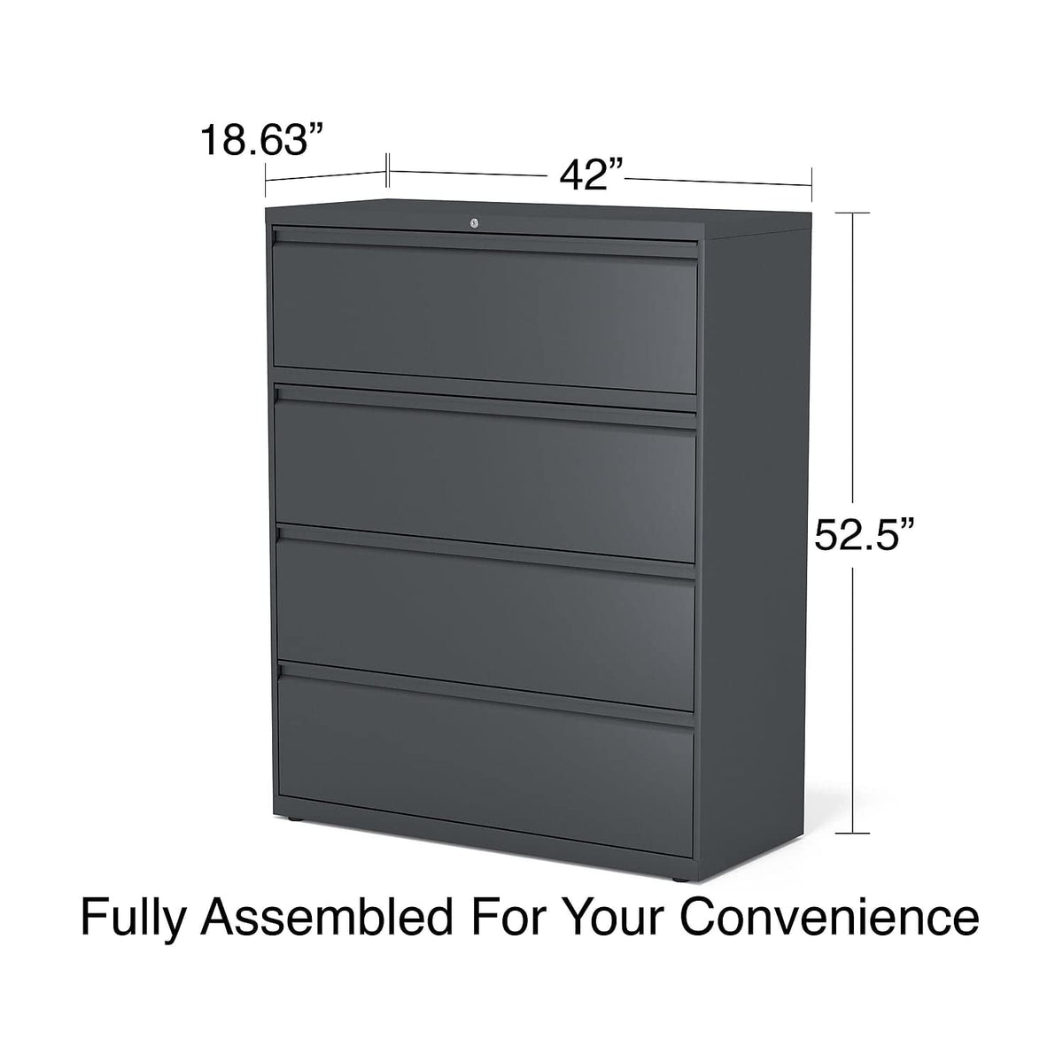 4 Drawer Charcoal Lateral File S66009