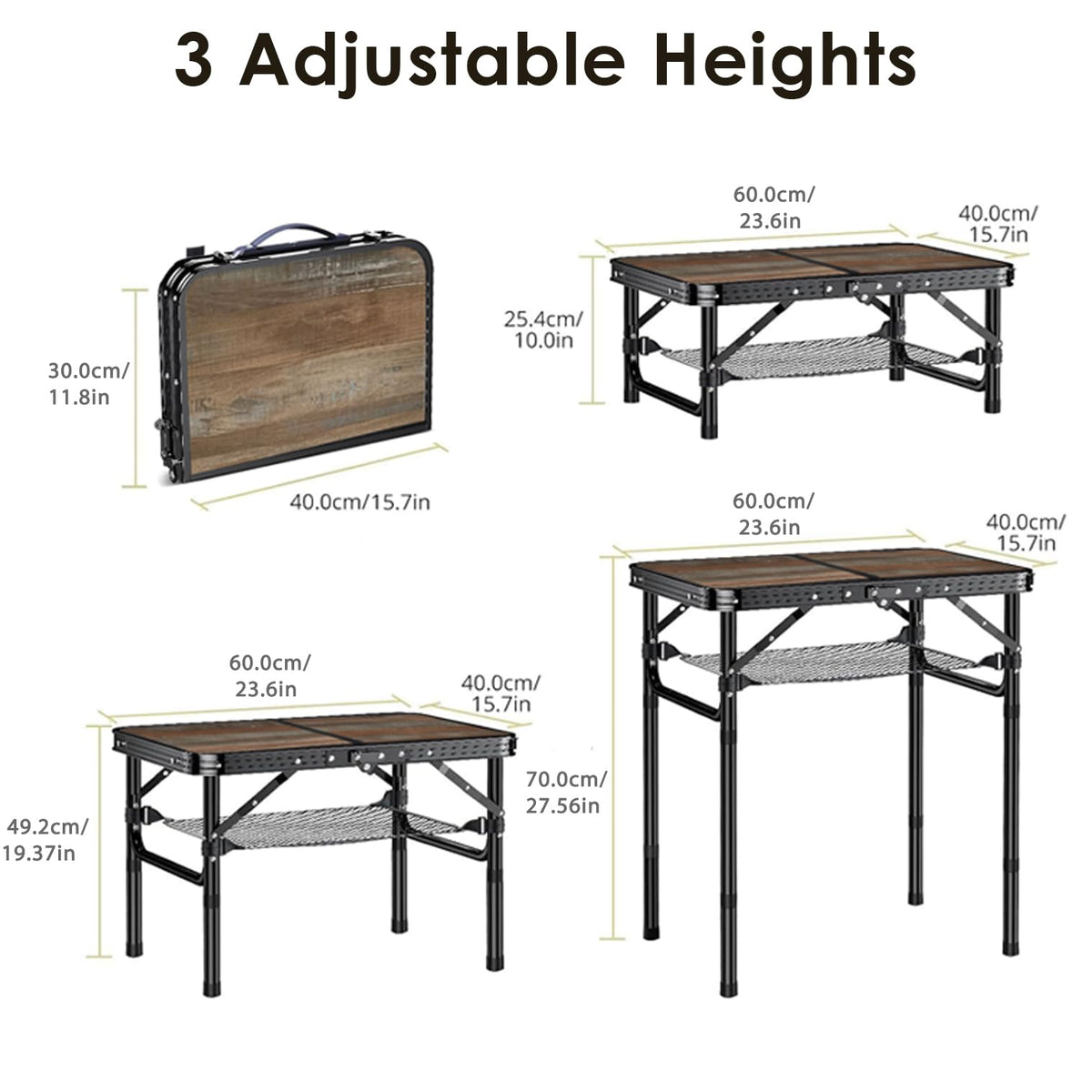 Folding Picnic Table 2ft Portable Camping Table P2884