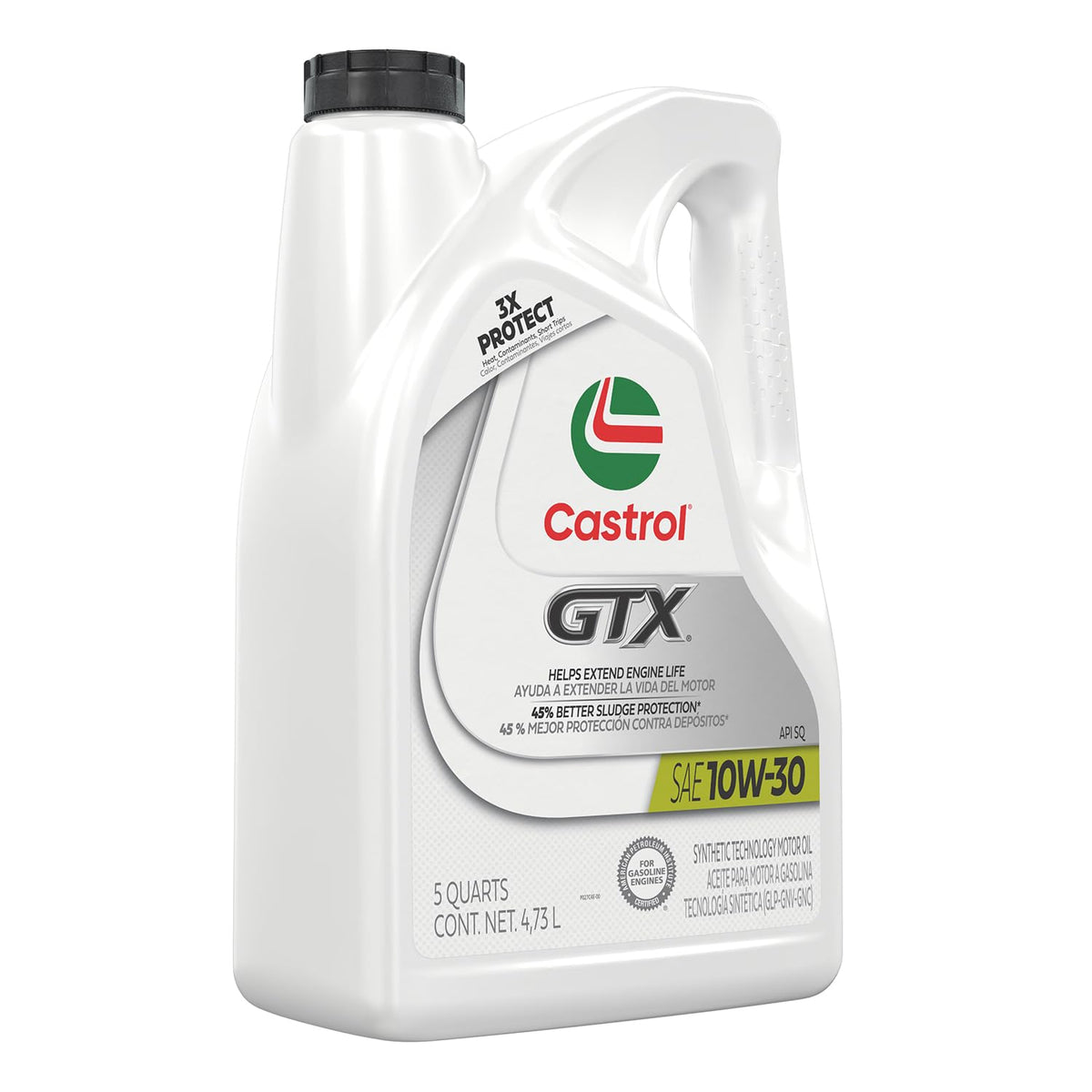 10W-30 Conventional Motor Oil, 5 Quarts H182537