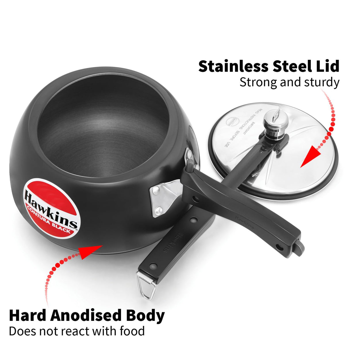 Hard Anodised 2-Liter Pressure Cooker I69770