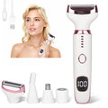 Pink White Rechargeable 4 in 1 Wet & Dry Electric Razor J7053