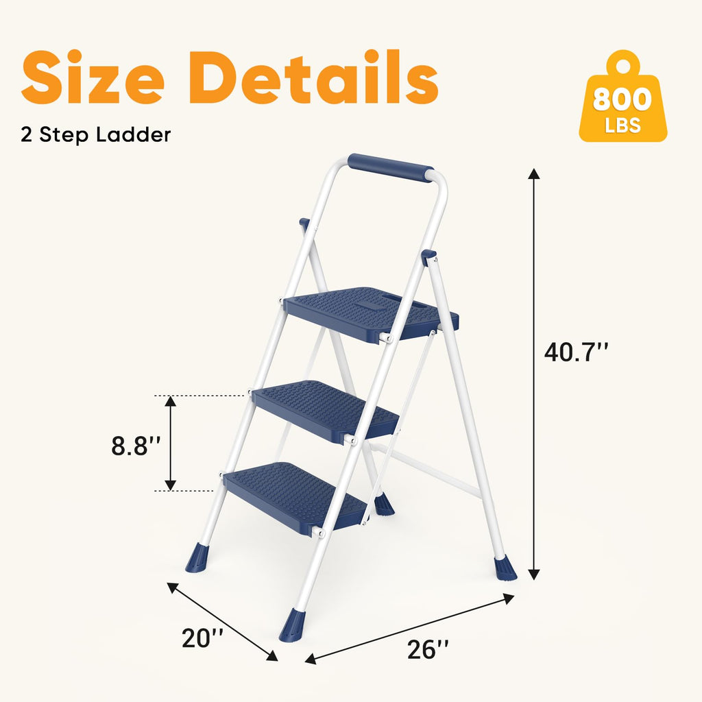 3 Step Folding Step Stool with Safety Lock B451