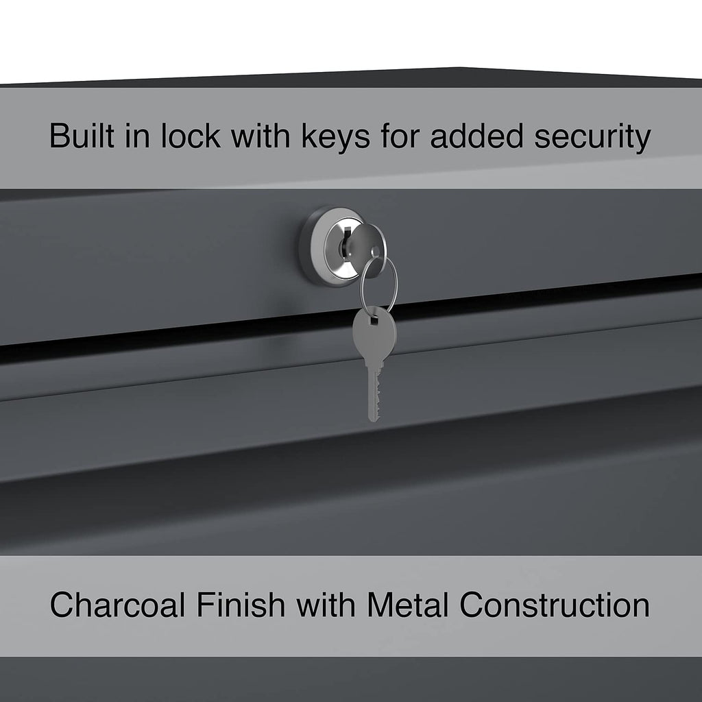 4 Drawer Charcoal Lateral File S66009