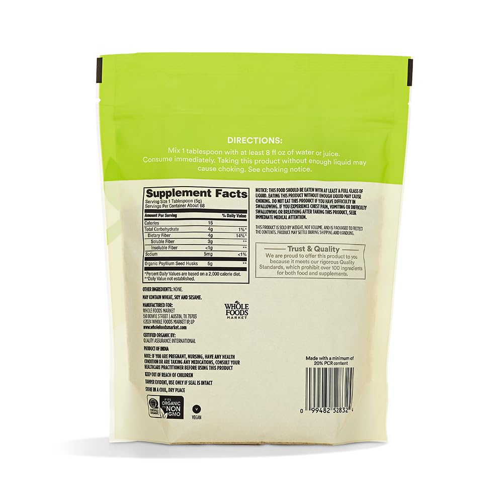 Organic Psyllium Husk 12 Ounce F772