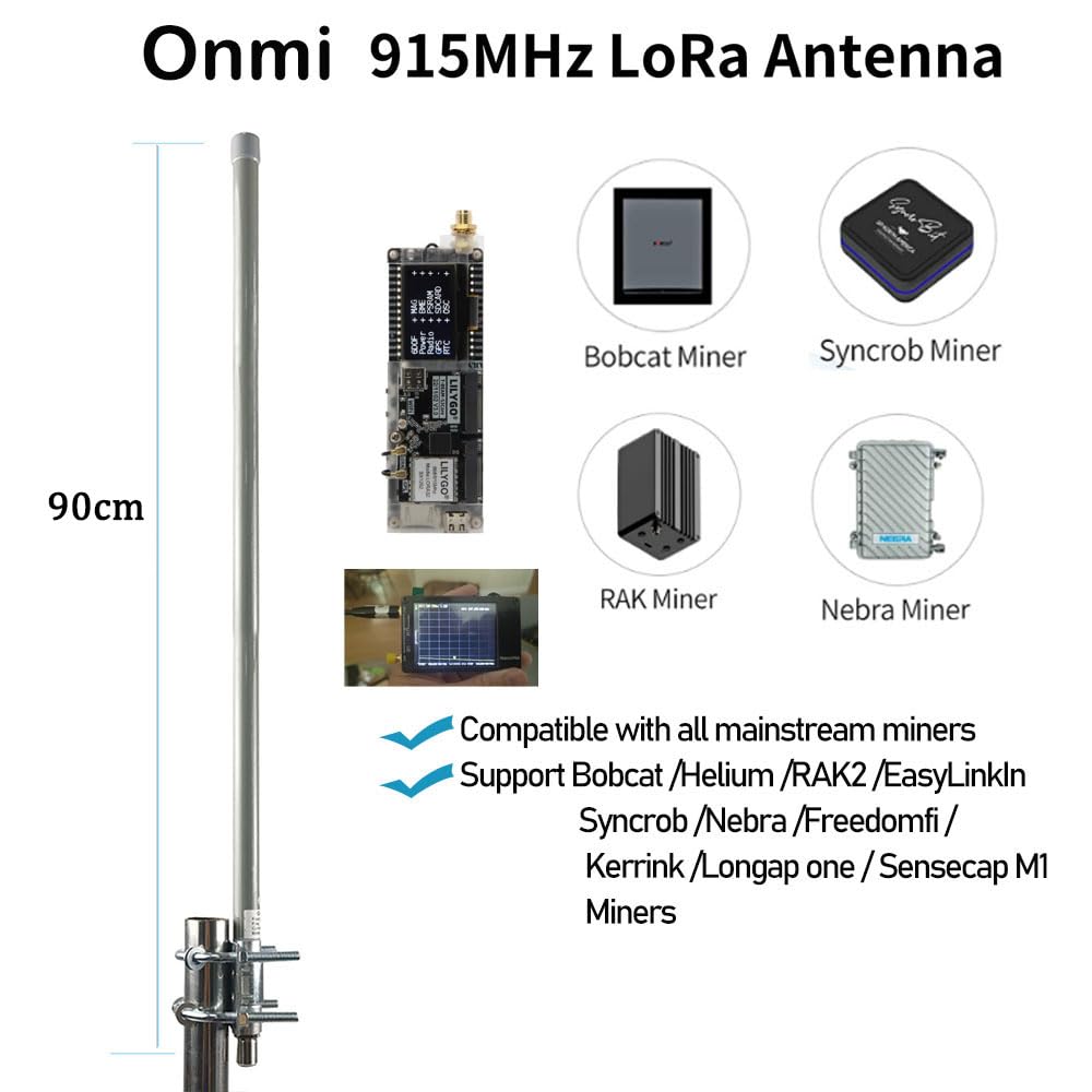 915mhz LoRa Antenna 10dbi 16.5ft RP-SMA SMA Cable I57738