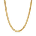 5.5mm Gold Vermeil Sterling Silver Cuban Link Chain Necklace E7020