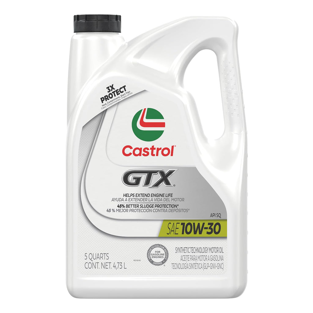 10W-30 Conventional Motor Oil, 5 Quarts H182537