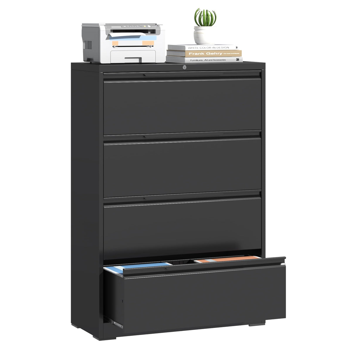 4 Drawer Metal File Cabinet with Lock L882
