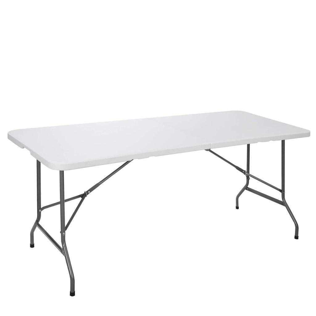 White 6Ft Heavy Duty Folding Picnic Table A672226