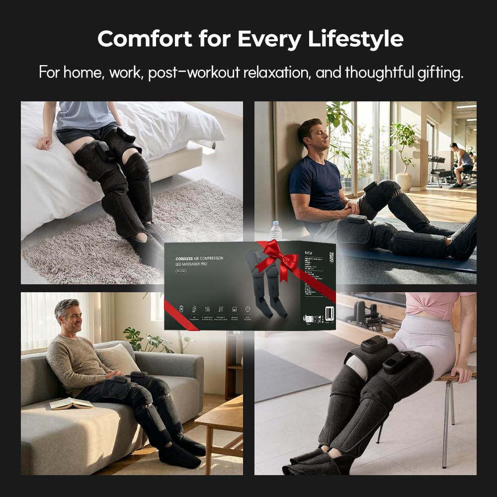 Cordless Full Leg Massager with Knee & Sole Heat K939