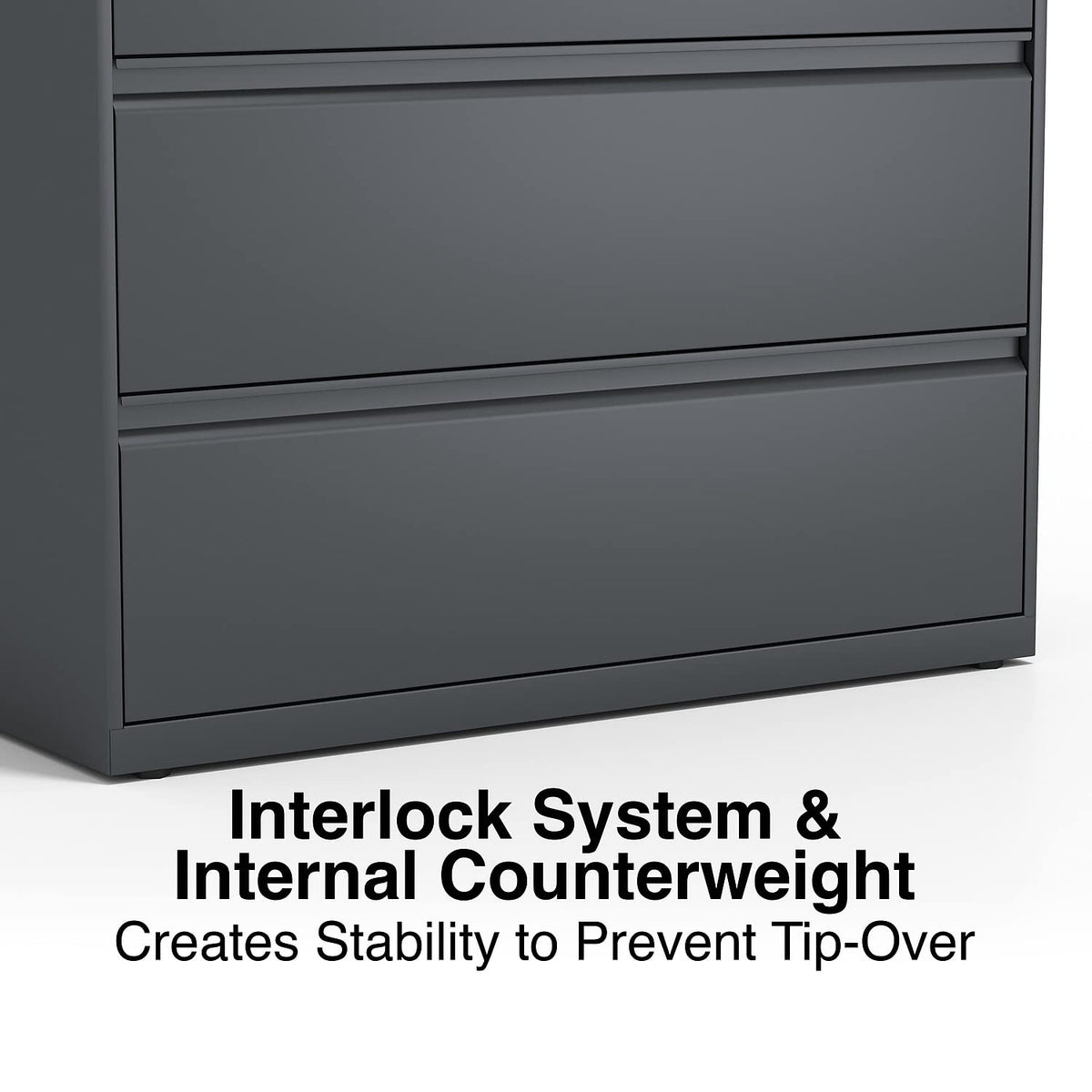 4 Drawer Charcoal Lateral File S66009