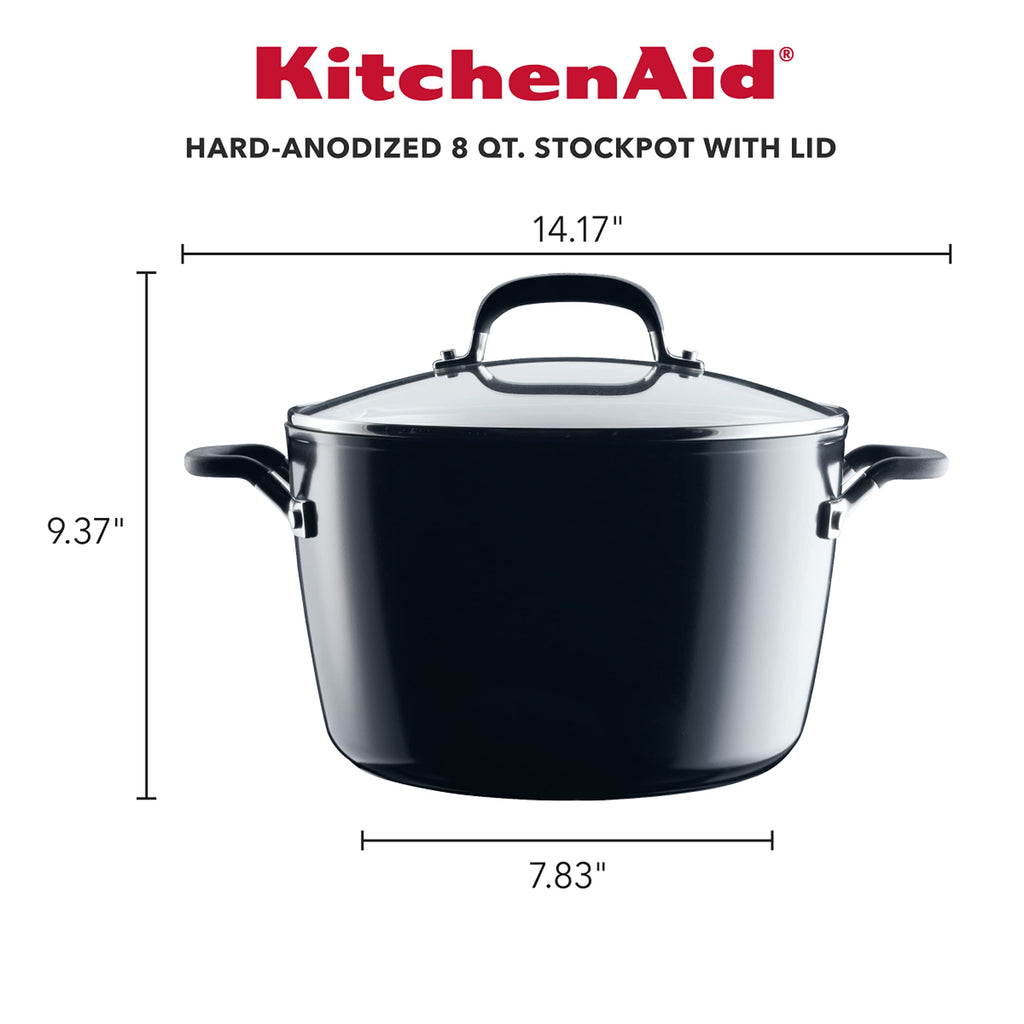 Hard Anodized Nonstick 8-Quart Stock Pot with Lid O76795