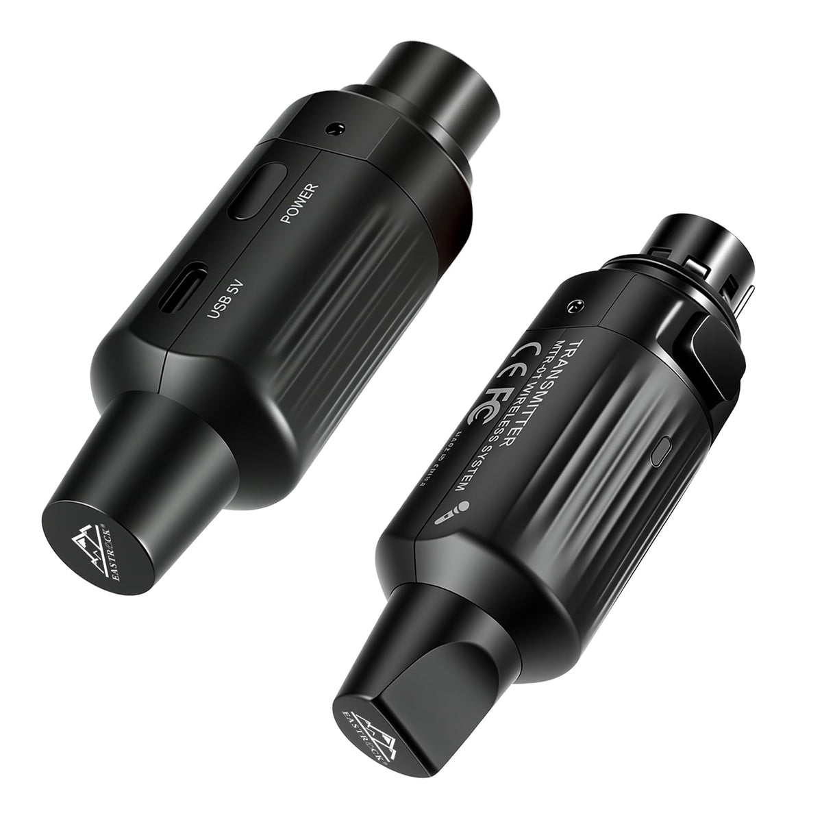 Wireless XLR Transmitter and Receiver for Microphones, 7-Channels 130ft Range, 2.4GHz Auto-Sync, Black Z370
