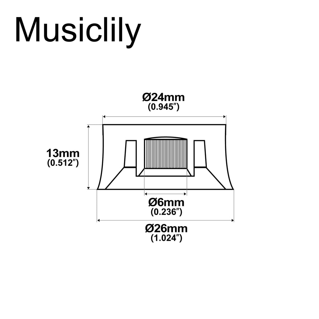 Black 4Pcs Guitar Knobs A430