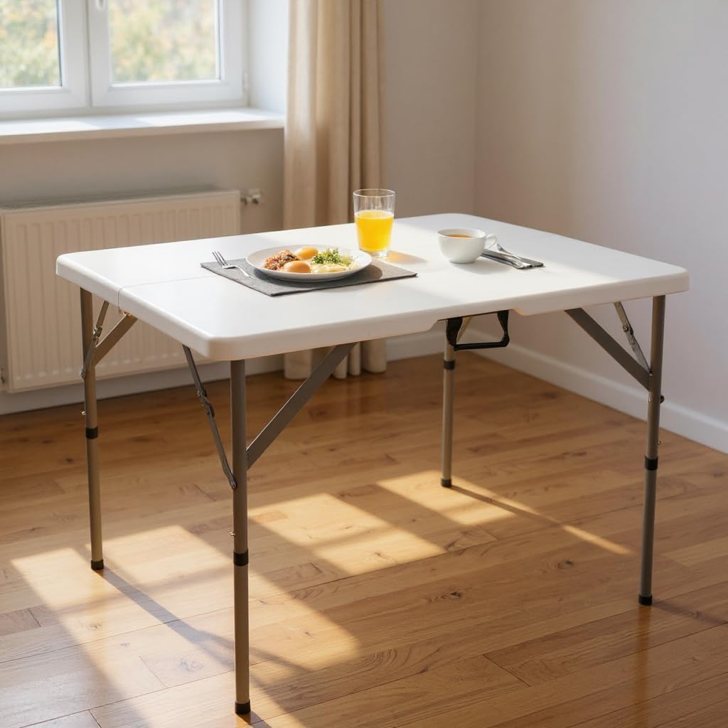 34 inch White Folding Plastic Table G5895