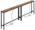 78.8 inch Narrow Behind Couch Table with 2 Charging Stations G95762