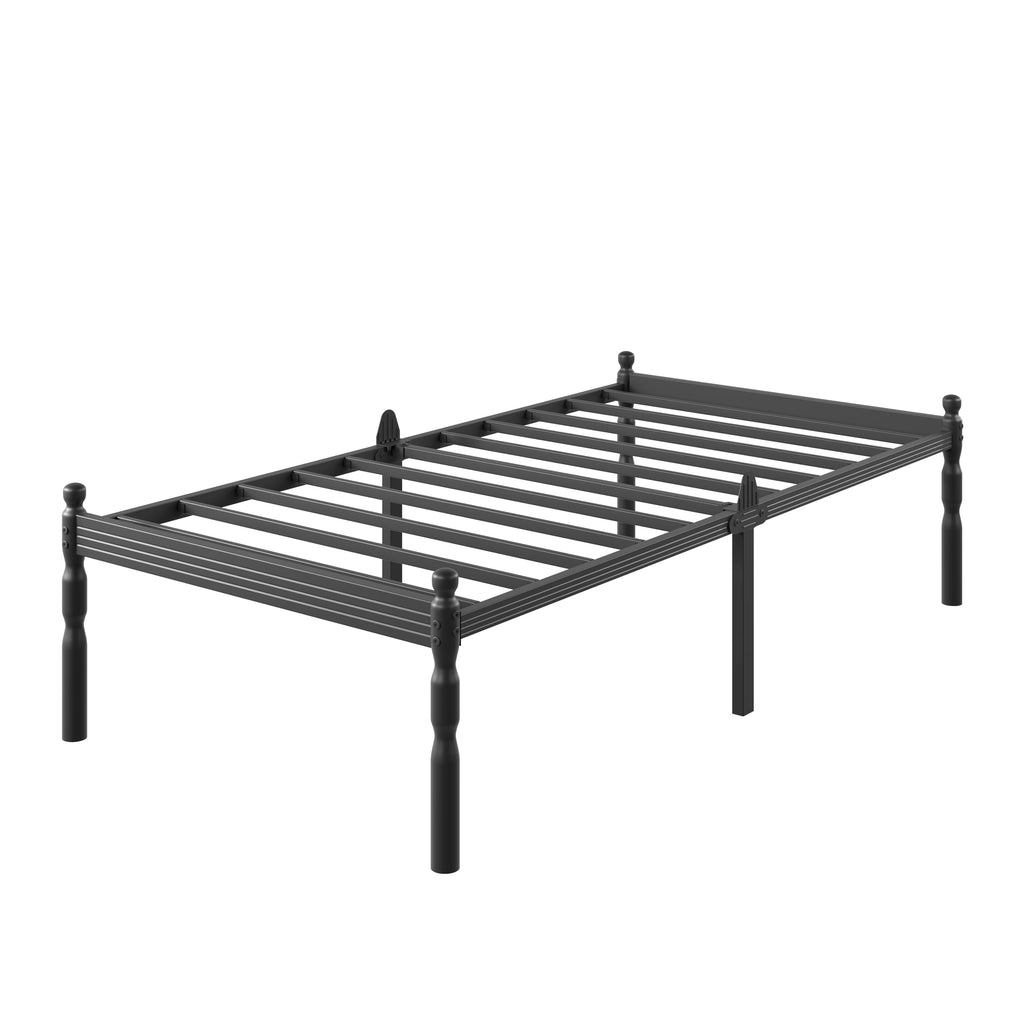 Twin XL Size 18" Black Metal Bed Frame with Storage W599367