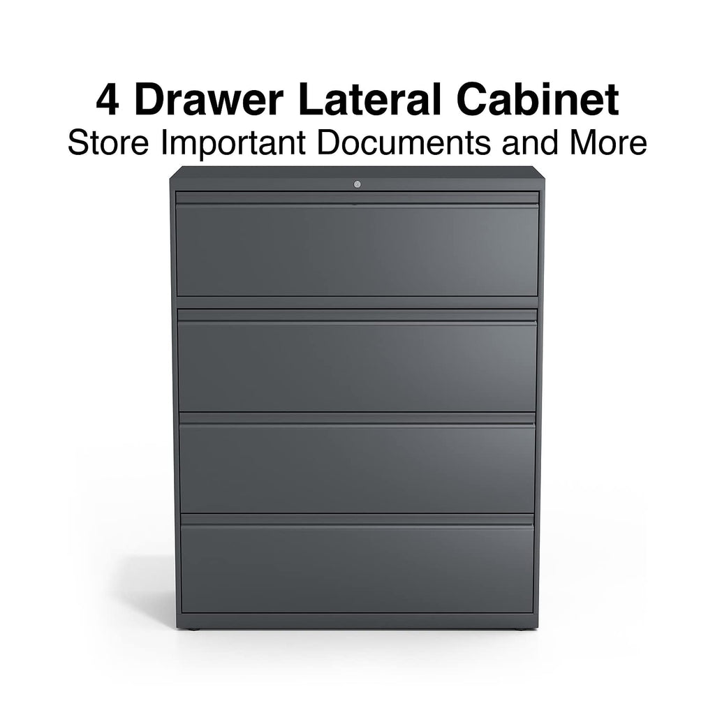 4 Drawer Charcoal Lateral File S66009