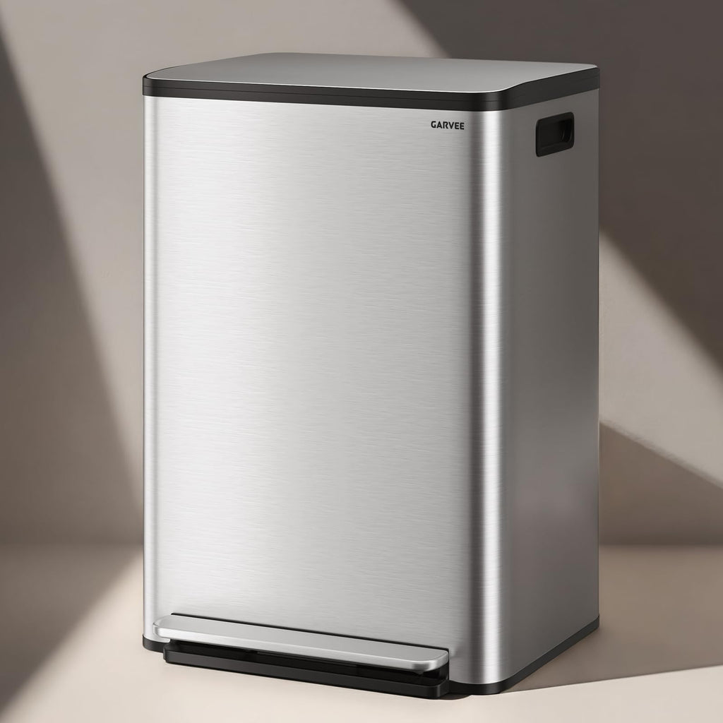 13 Gallon Stainless Steel Step-on Trash Can R639