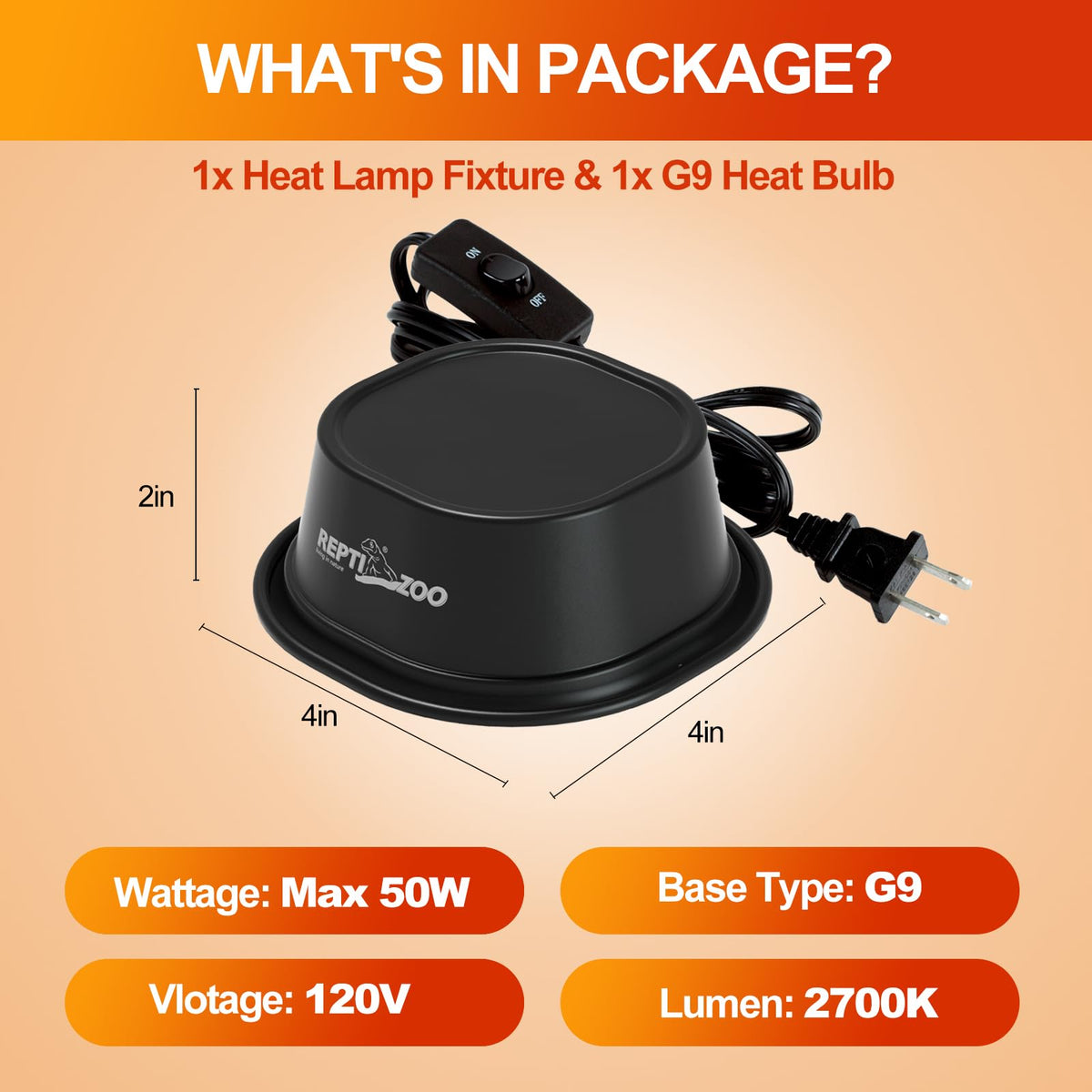 50W UVA Basking Light Fixture with Safety Mesh Kit B21226