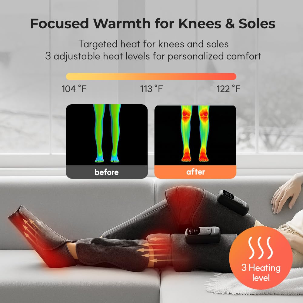 Cordless Full Leg Massager with Knee & Sole Heat K939