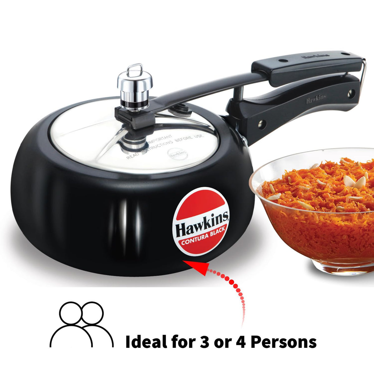 Hard Anodised 2-Liter Pressure Cooker I69770