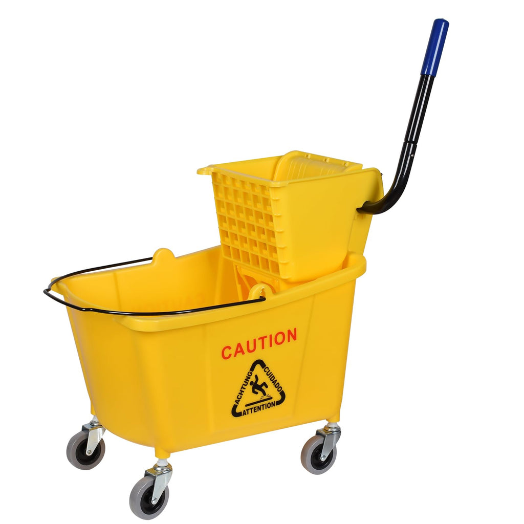Commercial Mop Bucket on Wheels, 35-Quart J584337