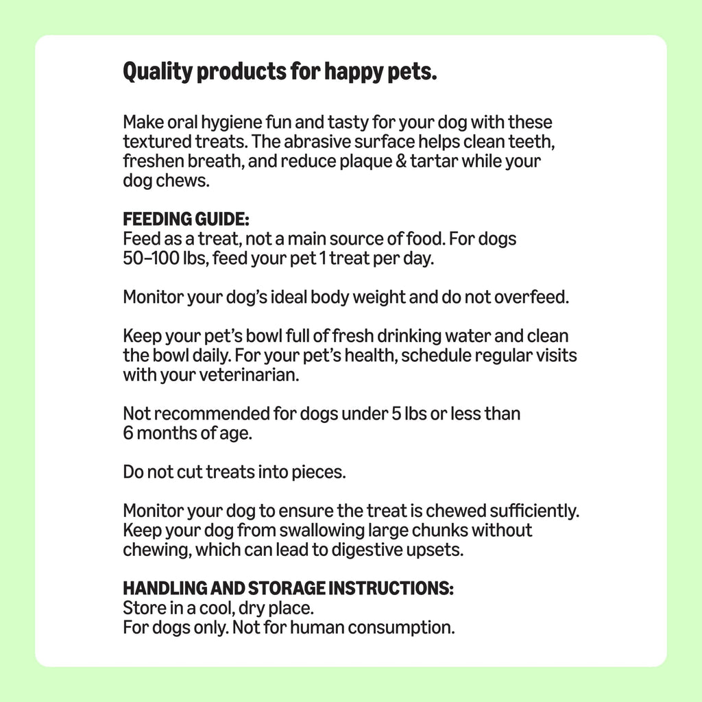 Unflavored Dental Dog Treats, 24 Count I65646