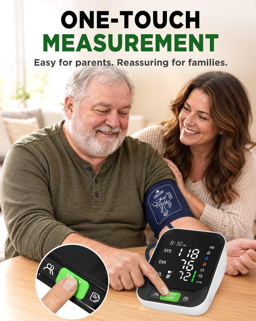 Upper Arm Blood Pressure Monitor with Large Cuff G8309