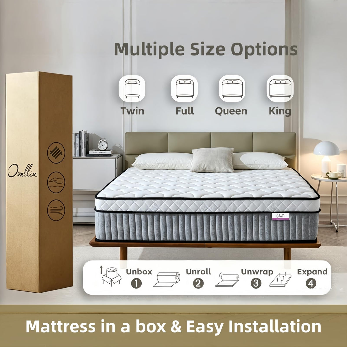 Full Size 12 Inch Hybrid Mattress A34738