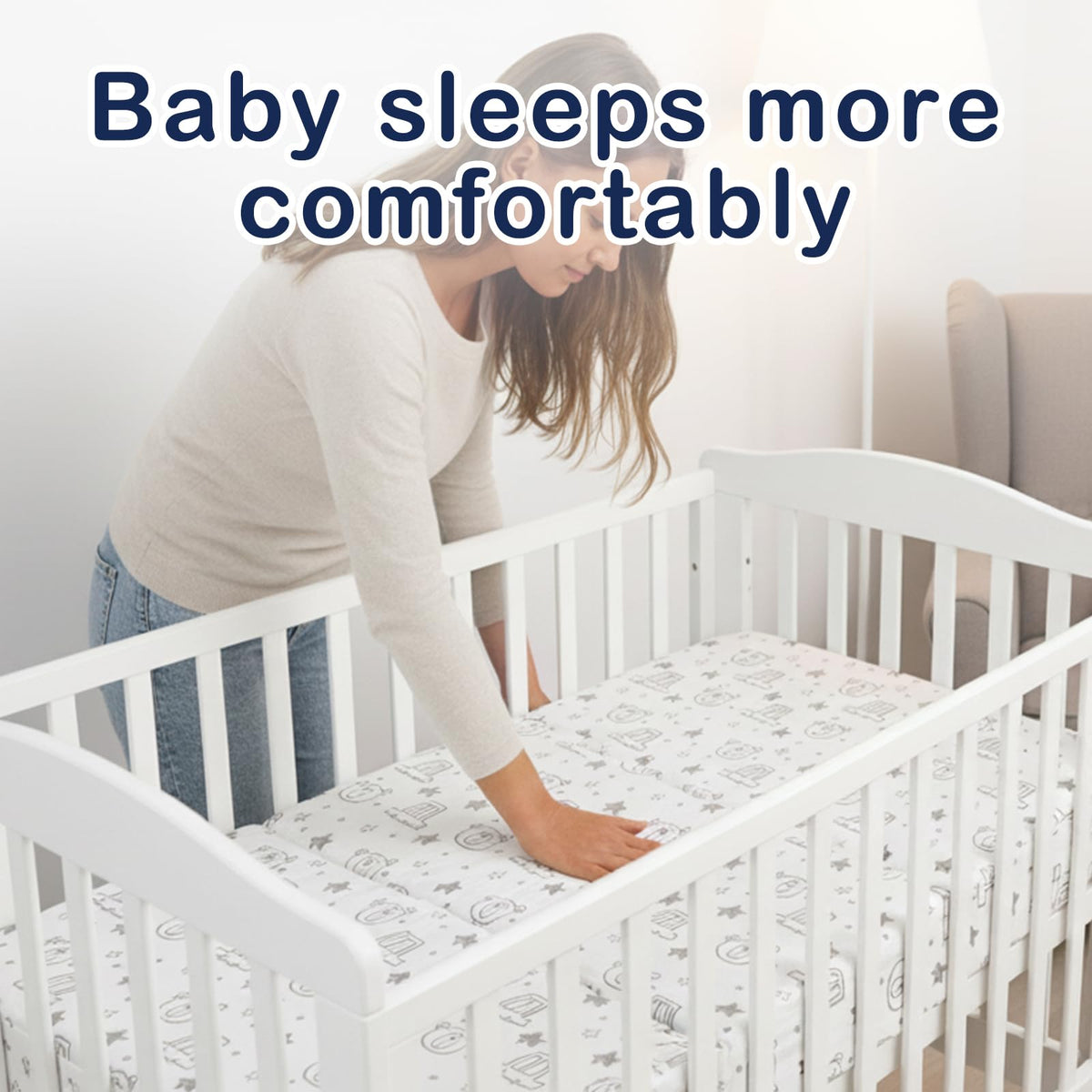 Trifold Pack and Play Mattress 38'' x 26'' x 3'' Memory Foam with Carry Bag H952