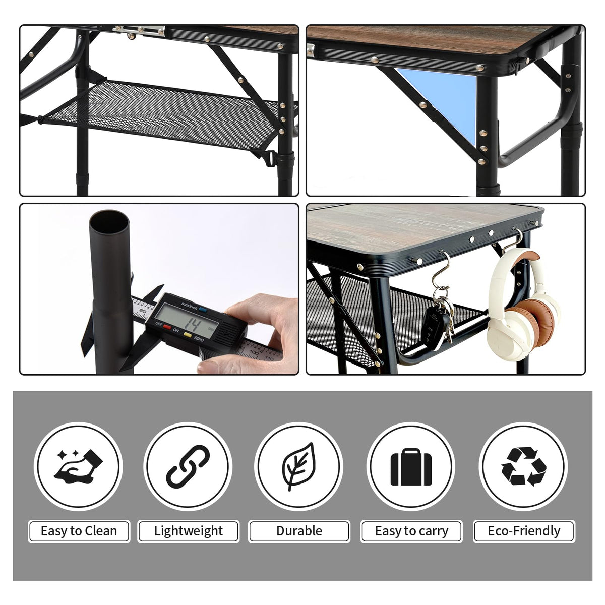 Folding Picnic Table 2ft Portable Camping Table P2884