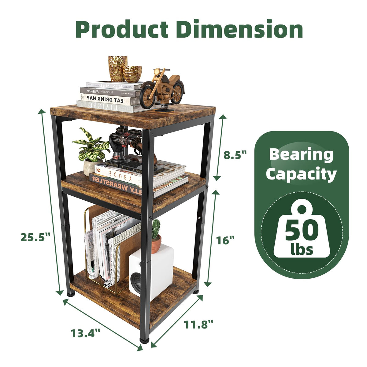 3 Tiers Shelf Side Table Y1541