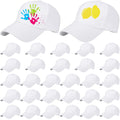 30 Pcs White Cotton Kids Baseball Cap N13964