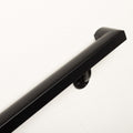 Aluminum Handrail Kit with Wall Mount Brackets, Black Textured, 3' Length M32994