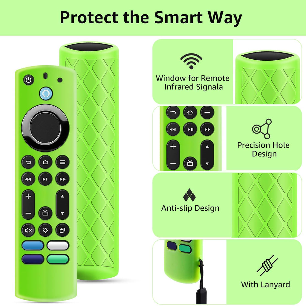 Silicone Remote Cover Glow in The Dark with Lanyard S186