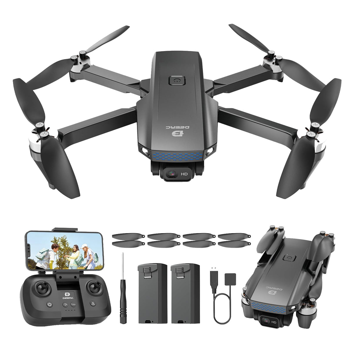 Camera Drone with 2 Batteries X28676