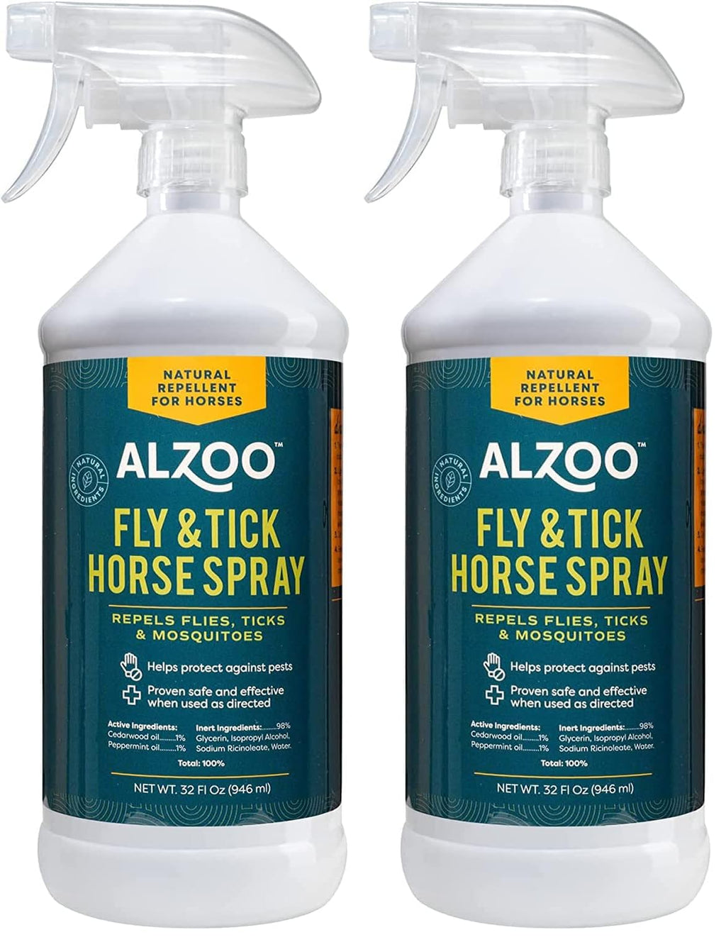 Plant-Based Fly and Tick Horse Spray 32 Fl. Oz. (Pack of 2) E7798