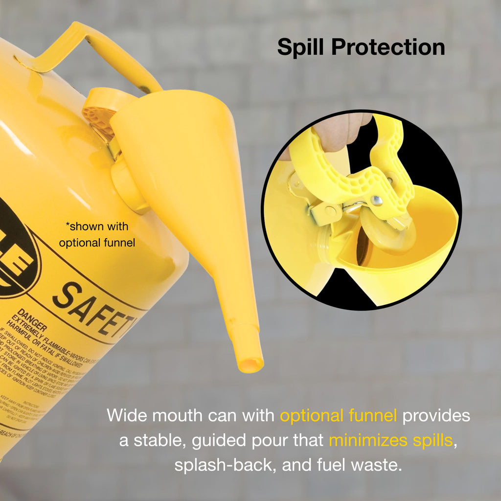 5 Gallon Type I Yellow Safety Gas Can A436102