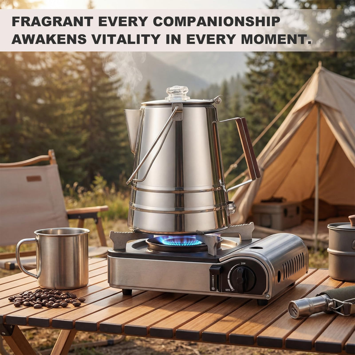 28 Cup Stainless Steel Percolator Coffee Pot Q815807