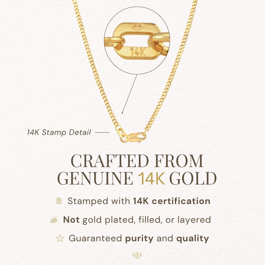 14K Yellow Gold Cuban Chain Necklace I624902