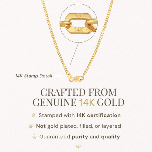 14K Yellow Gold Cuban Chain Necklace I624902