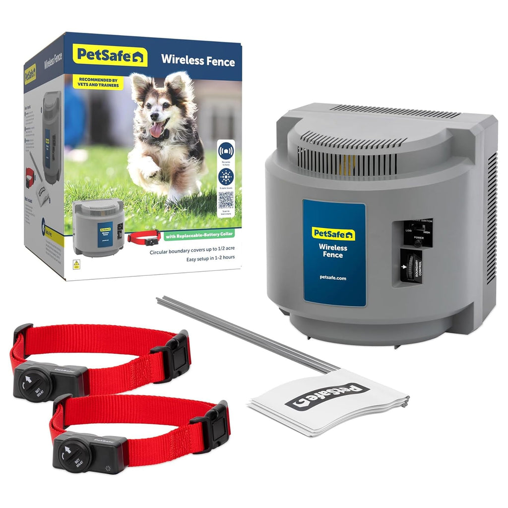 Wireless Pet Containment System, 2 Dogs, Up to 1/2 Acre O95385