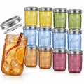 12 Pack 16 oz Wide Mouth Mason Jars with Lids U1314